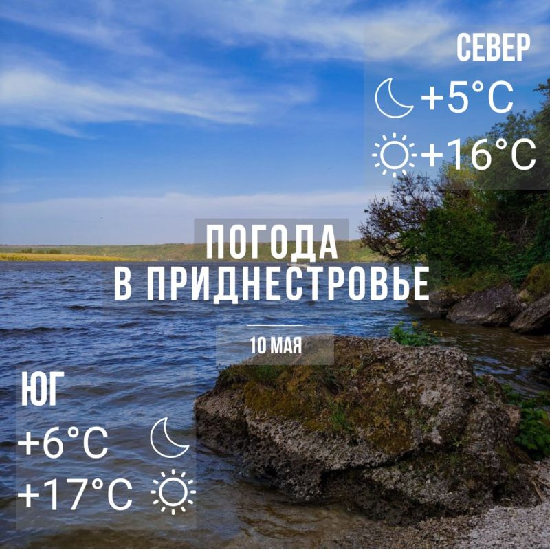 Днём – до +17°С. Без осадков