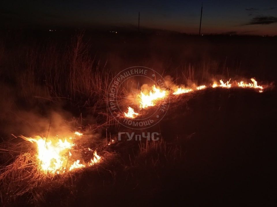 Ночной пожар в Григориопольском районе