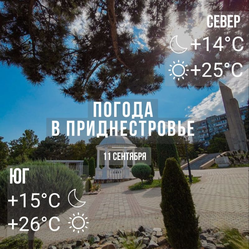Днём – до +26°С. Без осадков