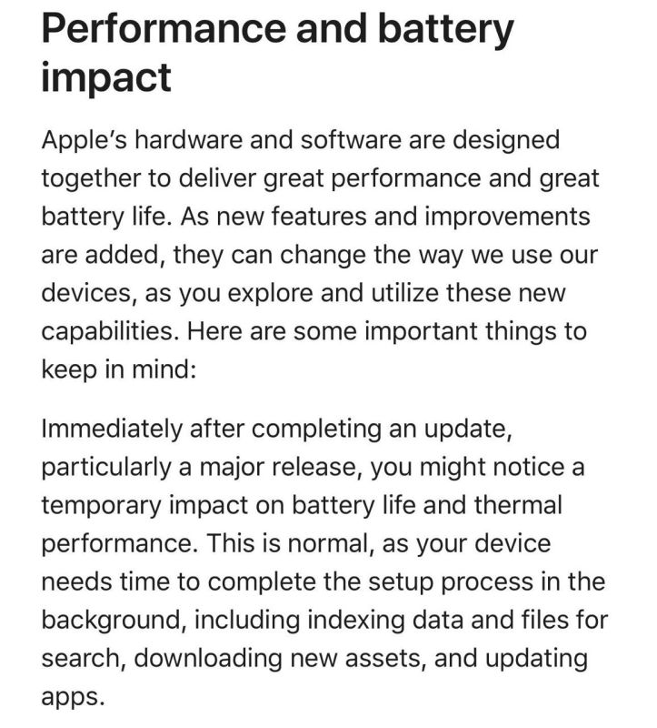 Новая iOS может убить ваш аккумулятор: Apple выпустила официальное предупреждение