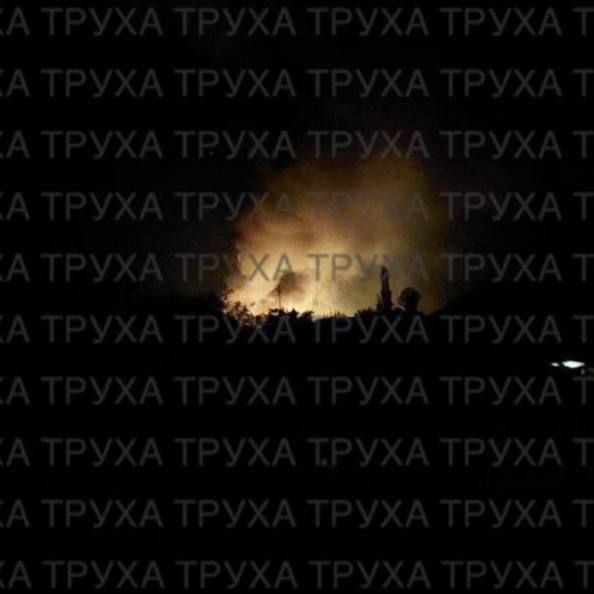 Пожар на месте прилета в Белгород-Днестровском Одесской области Пожар на месте прилета в Белгород-Днестровском Одесской области