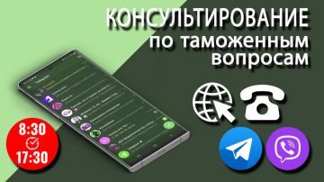 Получить консультацию по вопросам таможенного дела теперь можно через мессенджеры – Telegram и Viber