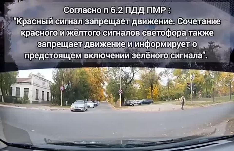 Грузовик проехал на красный свет