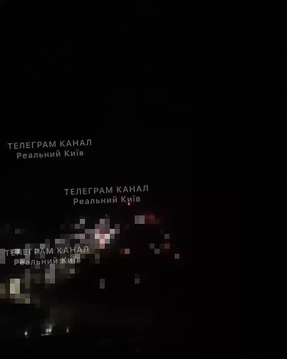 Кадры прилётов ракет "Искандера" по целям в Киеве и последующие пожары