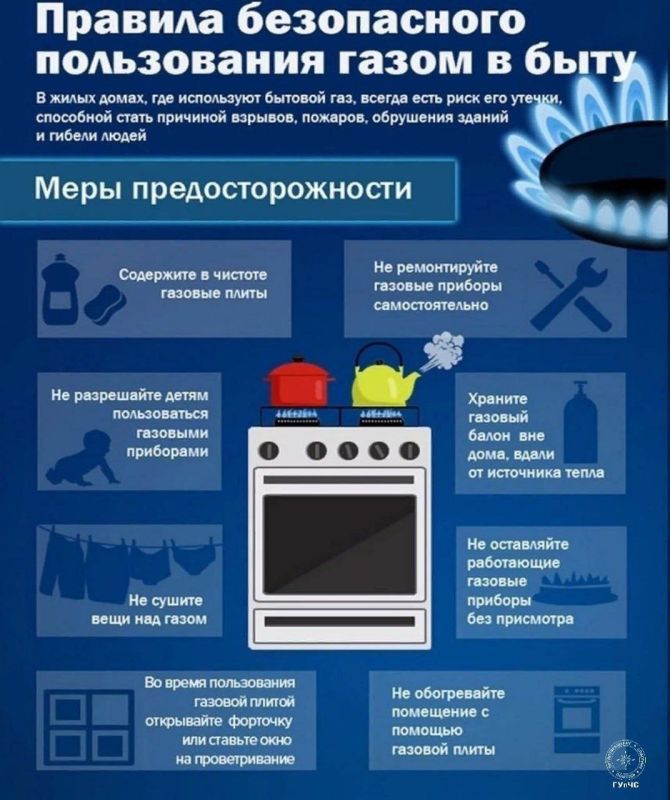 ГУпЧС напоминает: бытовой газ может быть опасен