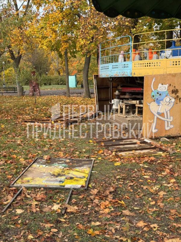 В столичном парке «Победа» подростки разгромили карусель, сломали калитку и пробили крышу беседки В столичном парке «Победа» подростки разгромили карусель, сломали калитку и пробили крышу беседки