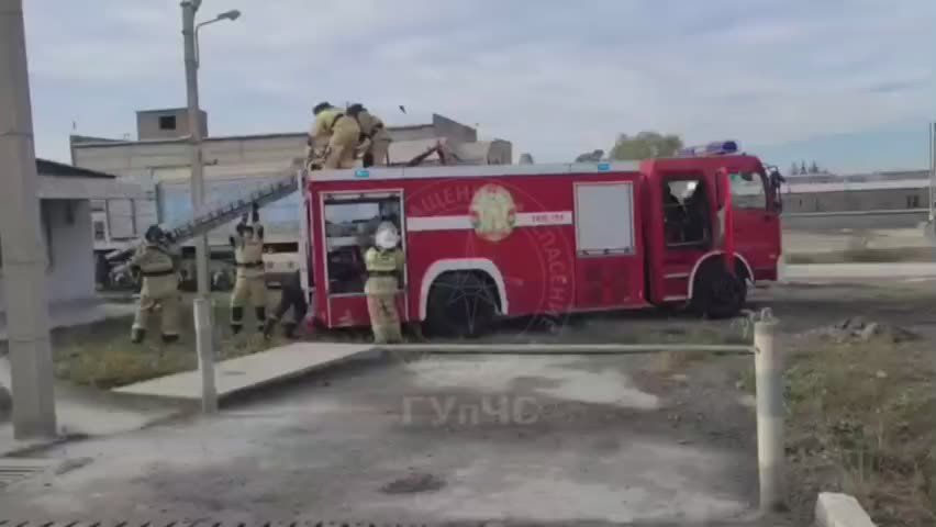 УЧЕНИЯ ПОЖАРНЫХ. В Рыбнице прошли тактические учения на базе цементного завода