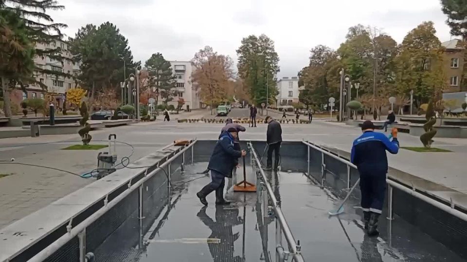 В Бендерах фонтаны готовят к зиме