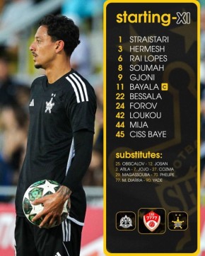 «Шериф» опубликовал стартовый состав на матч с «Петрокубом»