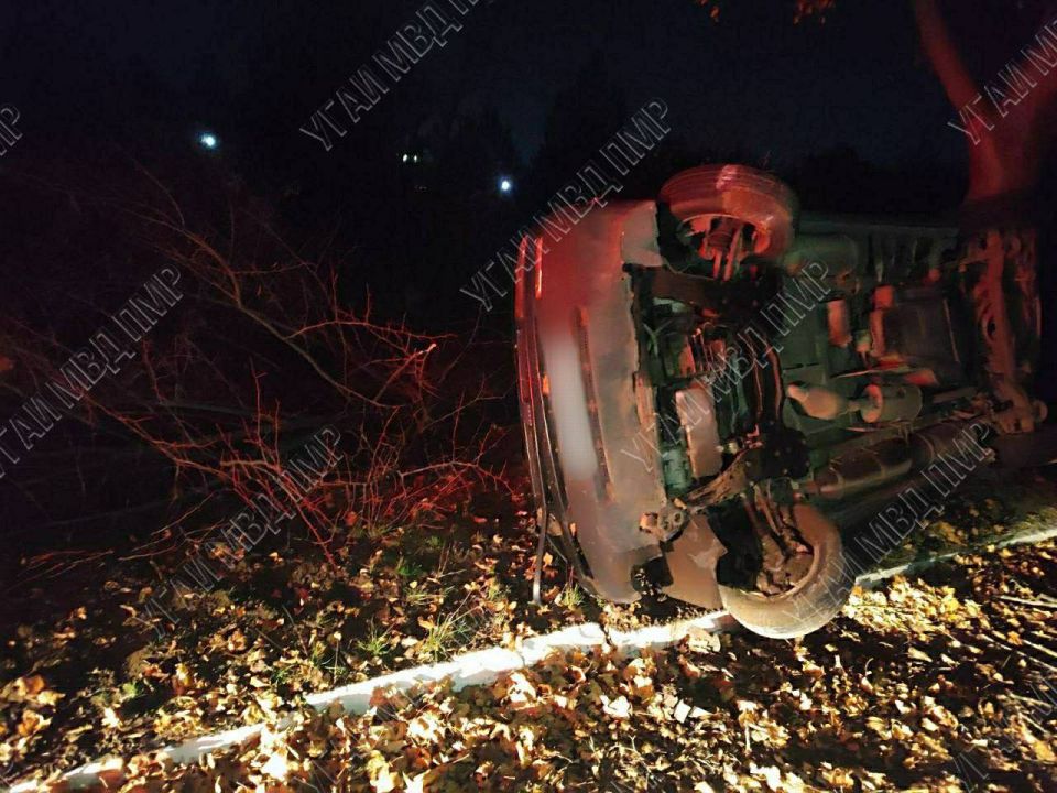 В Рыбнице пьяный водитель врезался в дерево