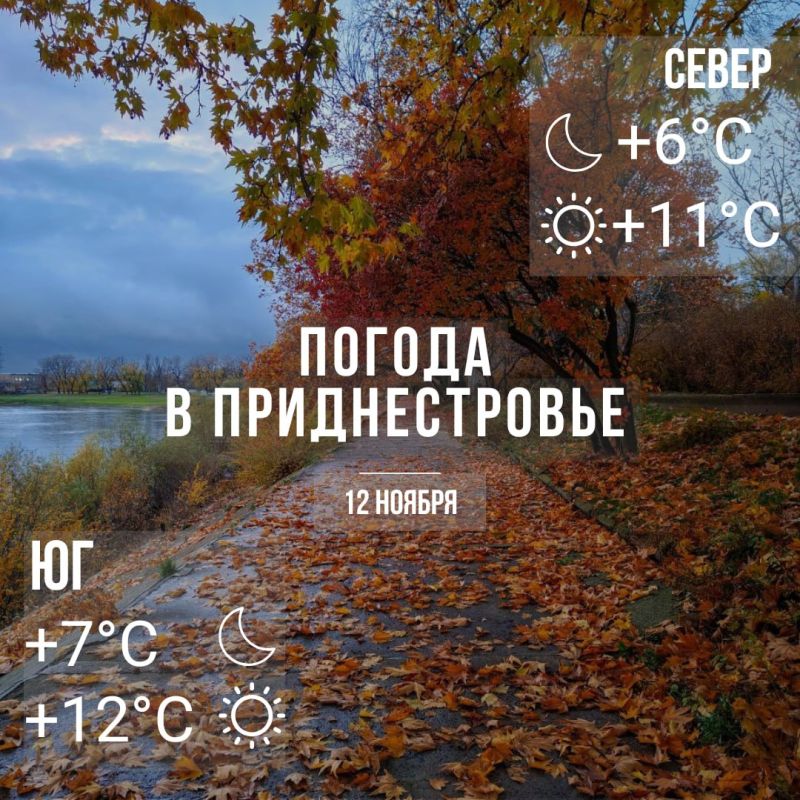 Днём – до +12°С. Без существенных осадков