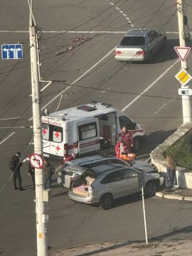 Авария в Тирасполе на Балке на перекрестке возле Оскара