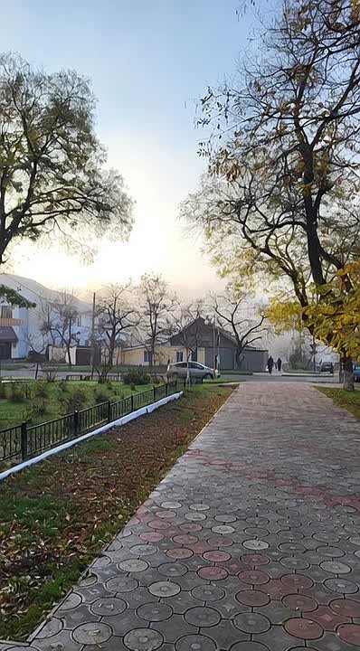 Туманное утро у стен газеты "Приднестровье"