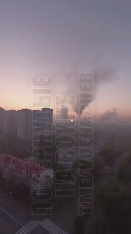 Кадры комбинированного удара по целям в Киеве