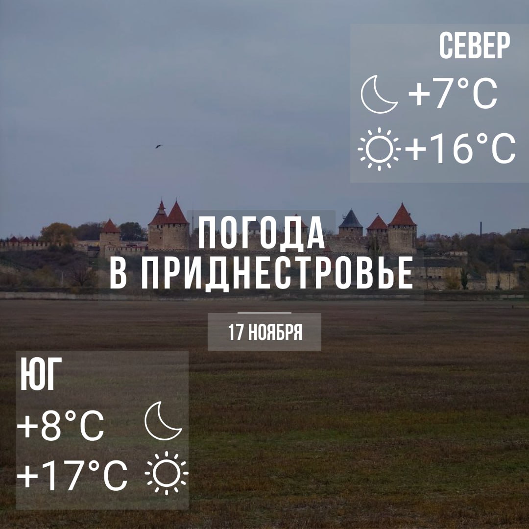 Днём – до +17°С. Облачная погода, без осадков