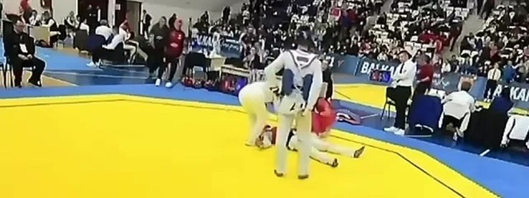 Так отправили в нокаут нашего тхэквондиста Дмитрия Шуляка на чемпионате Балканских стран