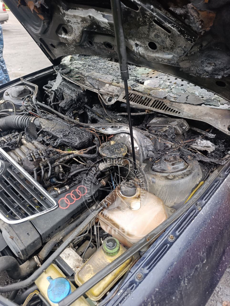 В Рыбнице пожарные потушили загоревшийся Audi