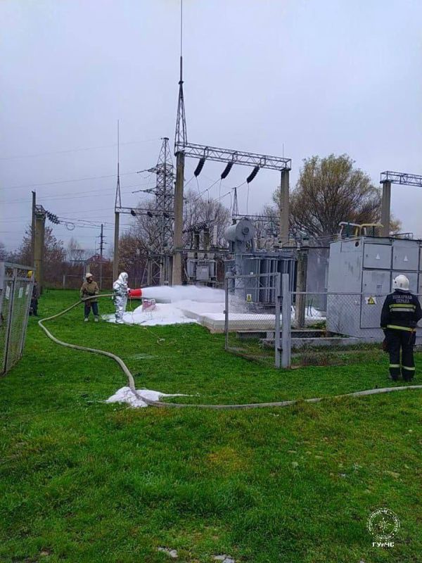 Возгорание на подстанции. Учения слободзейских пожарных Возгорание на подстанции. Учения слободзейских пожарных