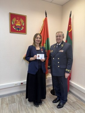 Уроженка приднестровского села Терновка Олеся Полякова награждена медалью «80 лет Победы в Великой Отечественной войне 1941–1945 гг.»