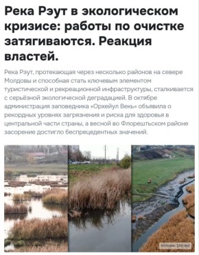 Молдавские СМИ вышли с заголовком «Реут находится на грани экологической катастрофы»
