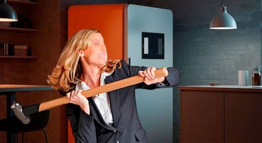 Кувалдой разбила всё в доме