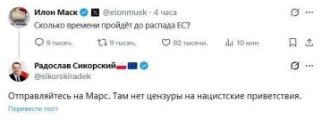 Илон Маск хочет ликвидировать ЕС, а МИД Польши за это посылает Маска на Марс