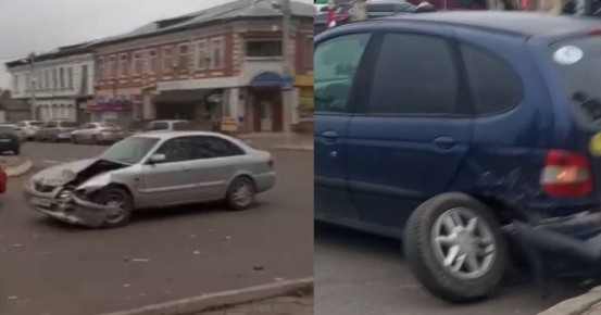 Две машины сильно помялись возле ЗАГСа в Тирасполе