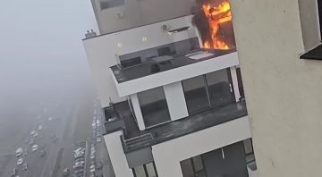 В Кишинёве горит пентхаус