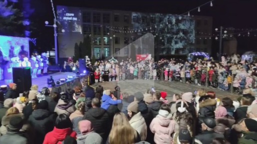 Жители Каменки собрались на открытие ёлки