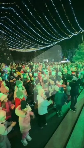 Танцы, светомузыка и детский смех на открытии ёлки в Днестровске