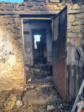 Частный дом сгорел сегодня в Григориопольском районе между сёлами Карманово и Глиное