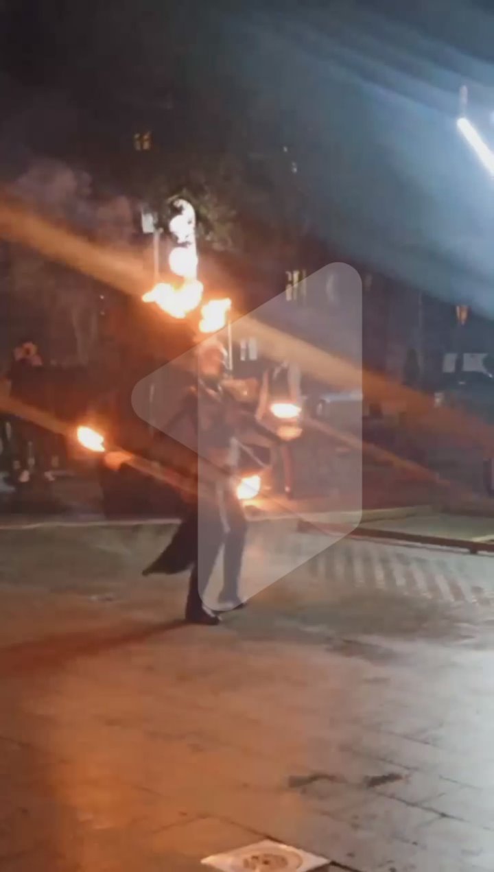 Буквально огненная хореография у ДК Ткаченко в Бендерах