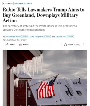 Рубио уведомил членов Конгресса США, что Вашингтон нацелен на покупку Гренландии, — The Wall Street Journal со ссылкой на источники