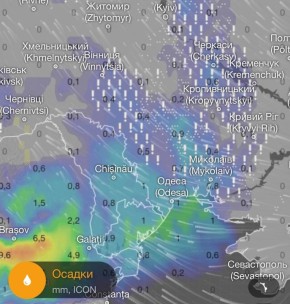 Онлайн карты погоды прогнозируют на завтра продолжение ледяных осадков