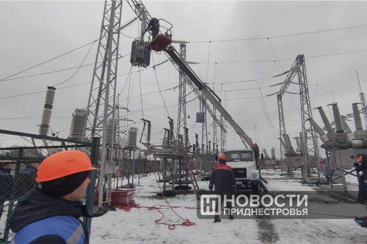 Восстановление линий электропередачи Дубоссарской ГЭС осложнено непогодой