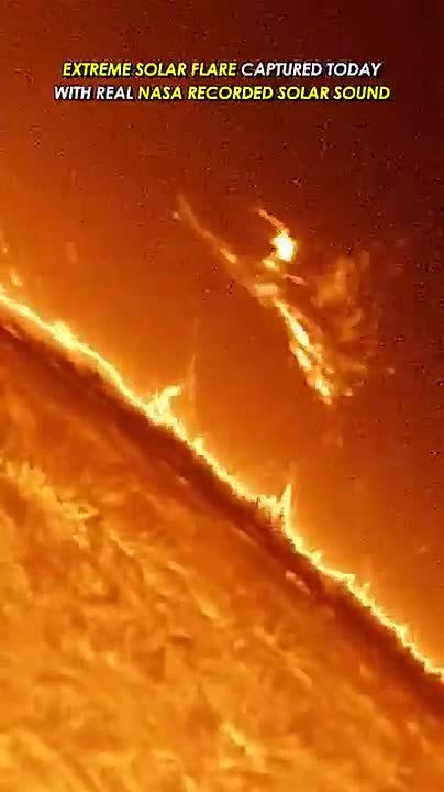 На Солнце, сегодня зафиксирована экстремальная активность солнечных вспышек, и НАСА даже утверждает, что зафиксировало звук — да, именно звук Солнца