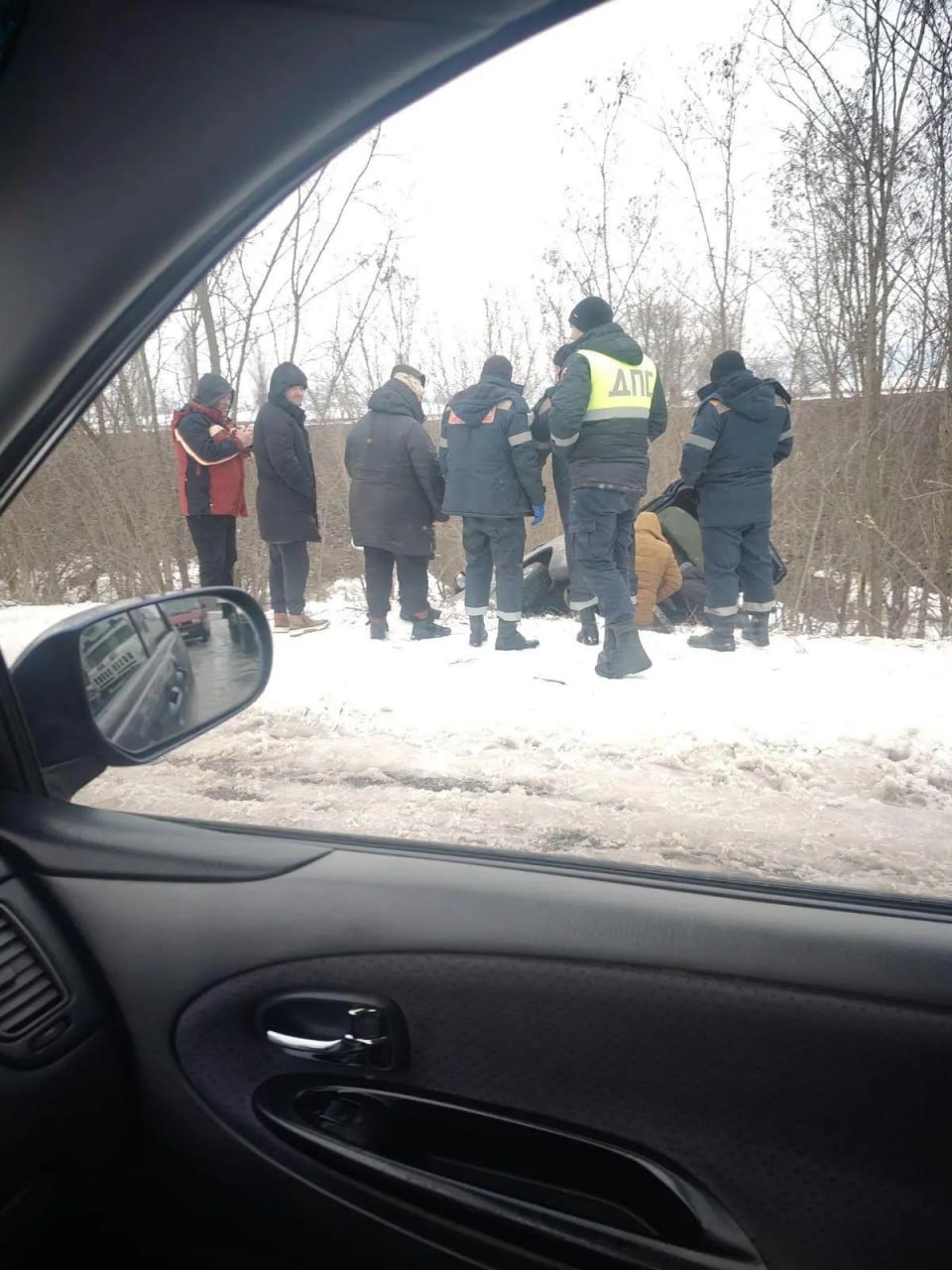 Машина съехала в кювет в районе Меренешт