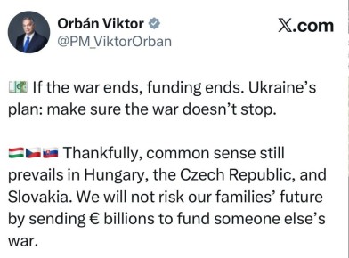 Премьер Венгрии Орбан:. Если война закончится, финансирование прекратится