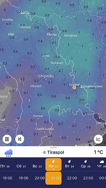 Дождь обещают метеокарты сегодня ближе к вечеру