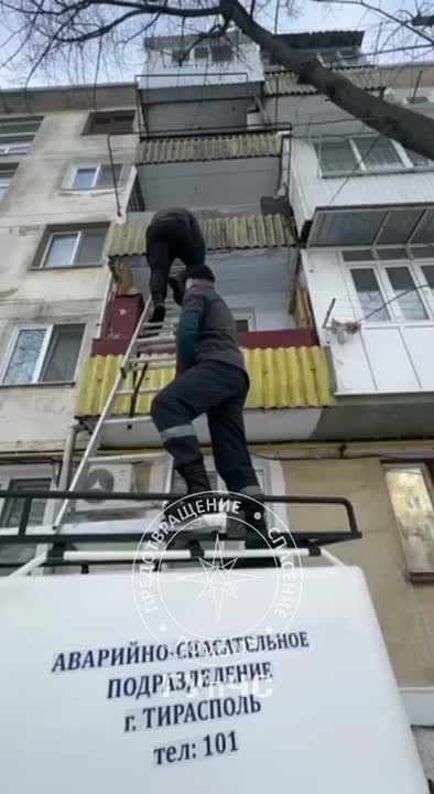 Столичные спасатели поднялись в окно дома по выдвижной лестнице