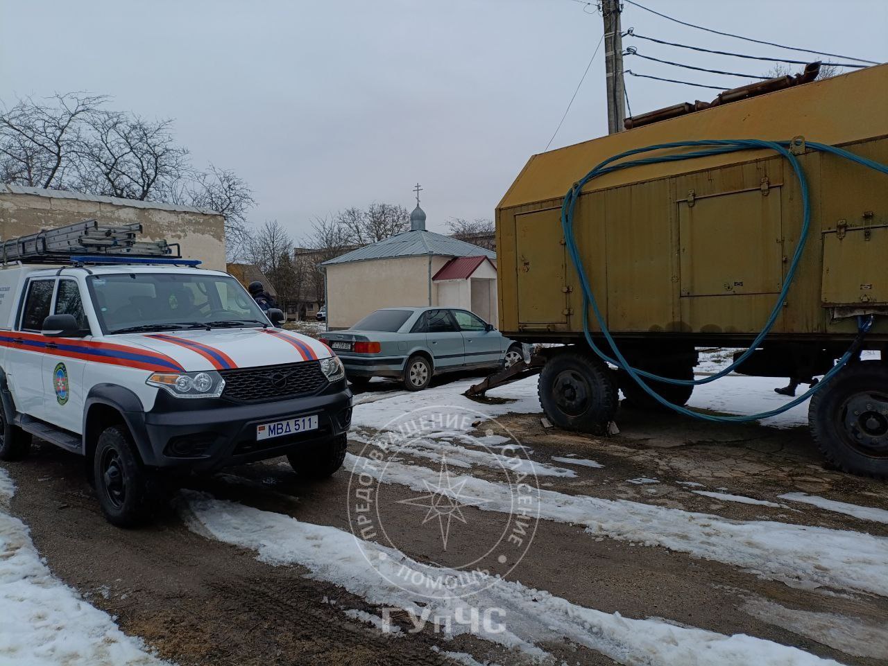 Снегопад, сугробы, гололёд и блэкаут – легенда масштабных учений Гражданской защиты в Слободзее Снегопад, сугробы, гололёд и блэкаут – легенда масштабных учений Гражданской защиты в Слободзее