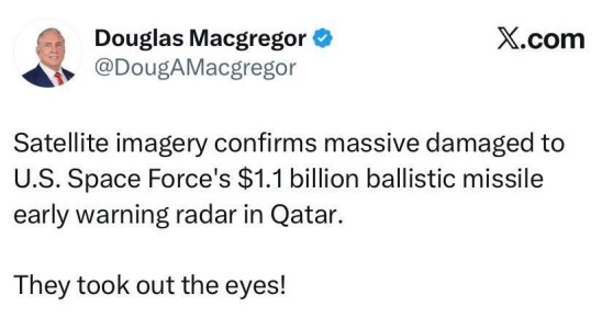 Полковник армии США Дуглас Макгрегор - подтвердил, что Иран уничтожил американский радиолокатор дальнего обнаружения AN/FPS-132 UEWR: