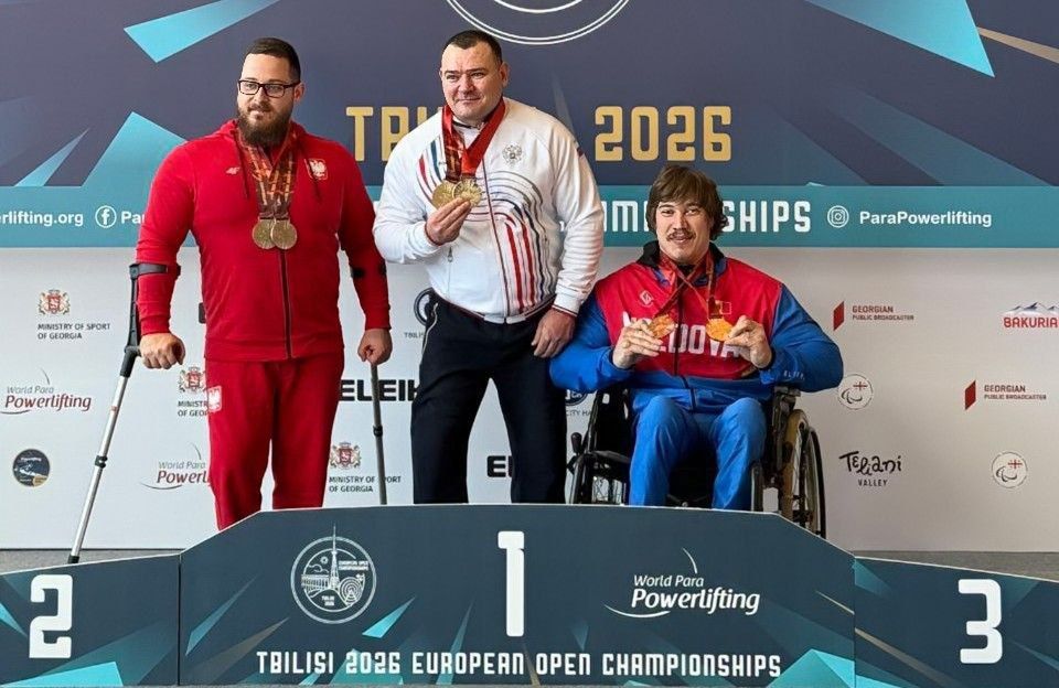 Две медали завоевал дубоссарец Денис Раюл на чемпионате Европы по парапауэрлифтингу в Тбилиси