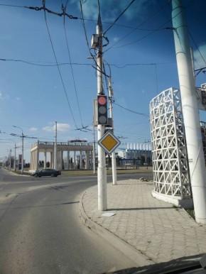 Тирасполь. Стрелка поворот на западный упала