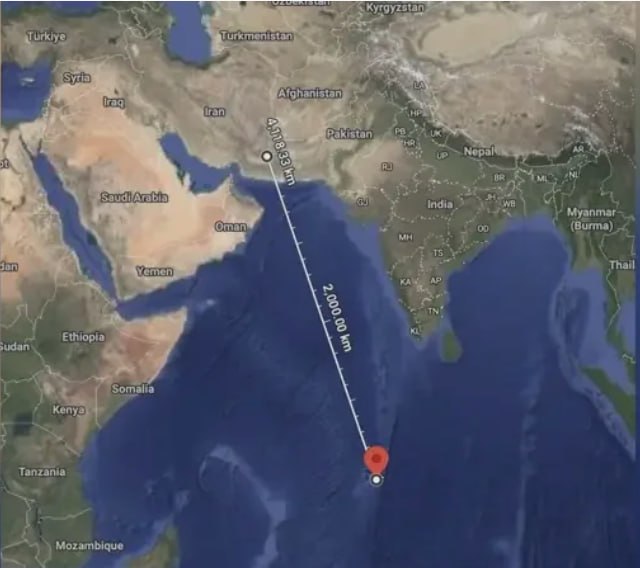 Иран атаковал военную базу США в Индийском океане на расстоянии более 4000 км…