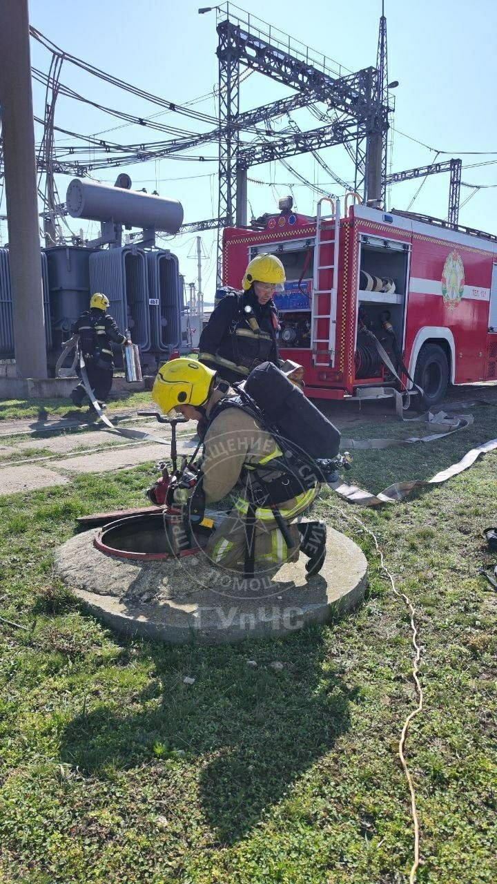 Пожар на электроподстанции – учения столичных огнеборцев Пожар на электроподстанции – учения столичных огнеборцев