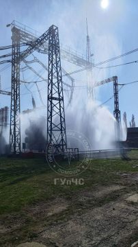 Пожар на электроподстанции – учения столичных огнеборцев