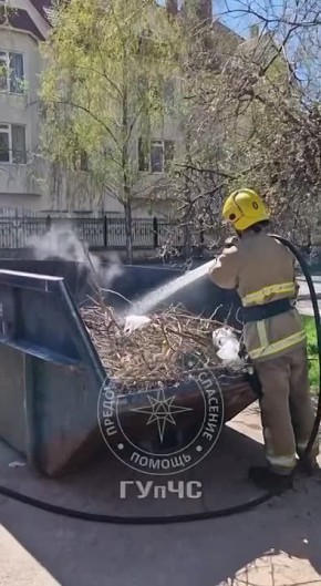 Только что столичные пожарные потушили ветки в мусорной лодке