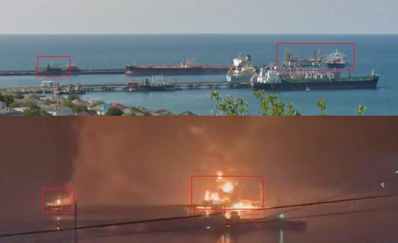 В результате атаки на нефтяной терминал в Новороссийске повреждены причалы №1 и №2