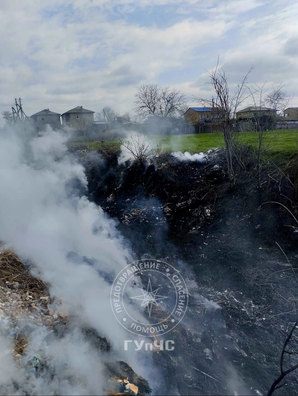 В Выхватинцах (Рыбницкий район) из-за неосторожного обращения с огнём накануне выгорело почти 3 гектара камыша